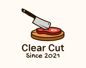 Meat Cleaver Chopping Board logo design