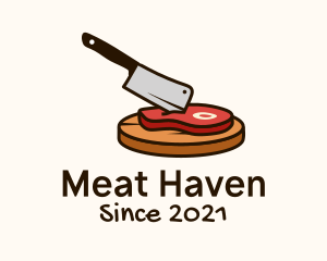 Meat Cleaver Chopping Board logo design