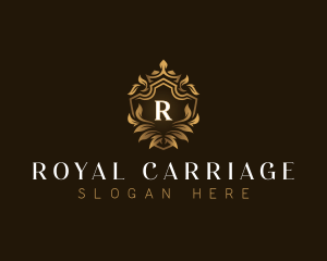 Luxury Crown Leaf logo design