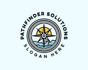 Ocean Compass Navigation logo design