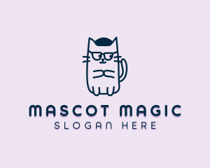 Cat Pet Grooming logo design