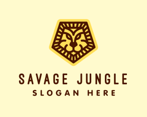 Wild Jungle Lion Zoo logo design