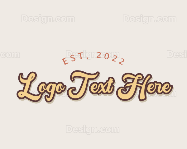 Retro Cursive Style Logo