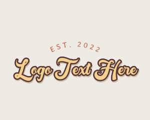 Retro Cursive Style logo