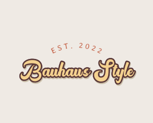 Retro Cursive Style logo design