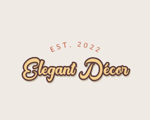 Retro Cursive Style logo design