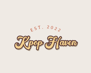 Retro Cursive Style logo design