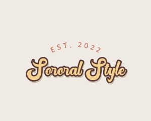 Retro Cursive Style logo design