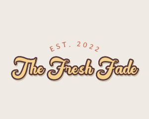 Retro Cursive Style logo design