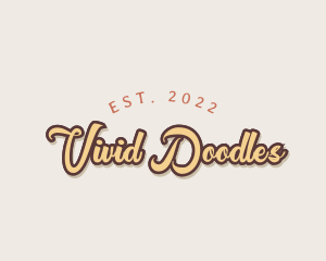 Retro Cursive Style logo design