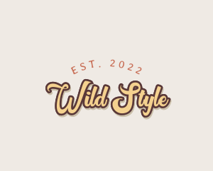 Retro Cursive Style logo design