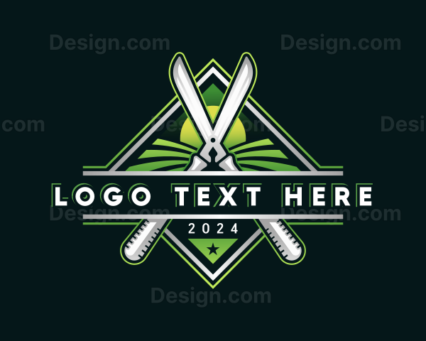 Grass Cutter Lawn Logo