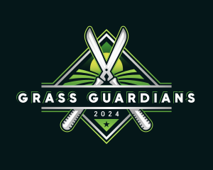 Grass Cutter Lawn logo design