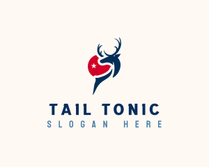 White Tailed Deer Animal logo