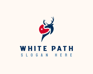 White Tailed Deer Animal logo