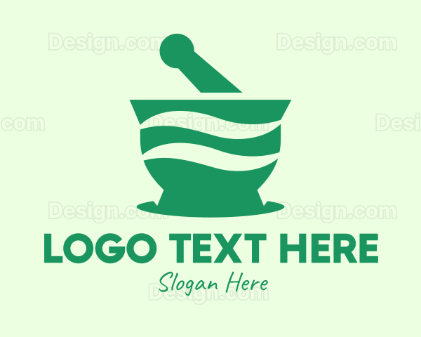 Green Mortar & Pestle Logo