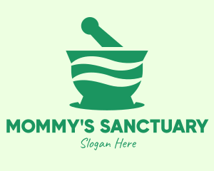 Green Mortar & Pestle Logo