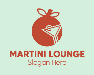 Orange Martini Glass logo