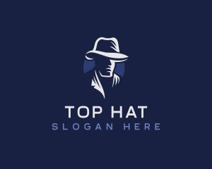 Man Hat Spy logo design