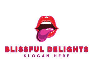 Lips Tongue Seduce logo design