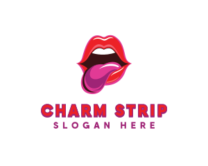 Lips Tongue Seduce logo design