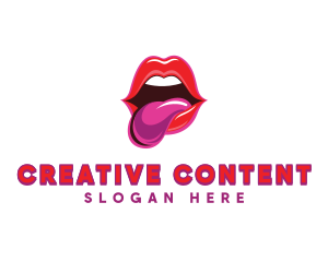 Lips Tongue Seduce logo design