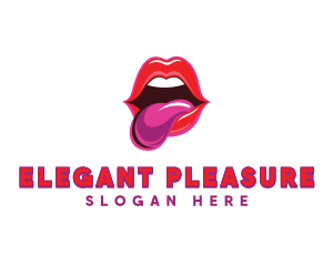 Lips Tongue Seduce logo design