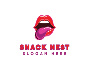 Lips Tongue Seduce logo design