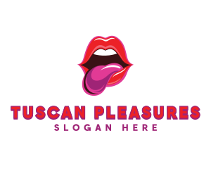 Lips Tongue Seduce logo design