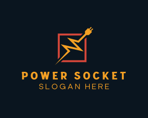 Lightning Plug Electric Current logo