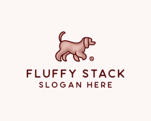 Fluffy Pet Dog Ball logo design