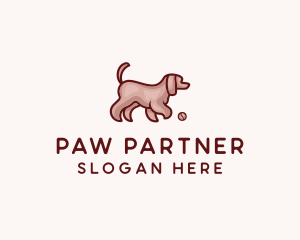 Fluffy Pet Dog Ball logo design