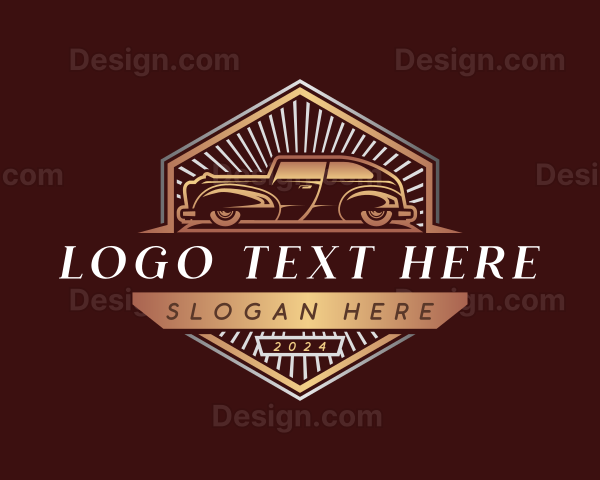 Vintage Car Mechanic Logo