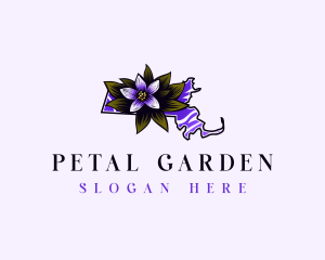 Massachusetts Flower Plant logo design