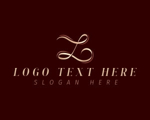 Script Ribbon Letter L logo