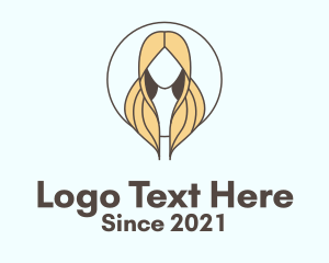 Blonde Hair Woman logo design