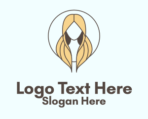 Blonde Hair Woman Logo