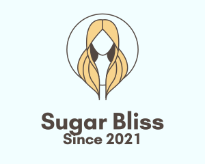 Blonde Hair Woman logo design