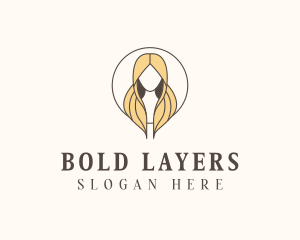 Blonde Hair Woman logo design