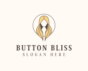 Blonde Hair Woman logo design