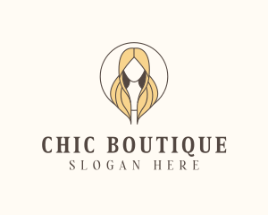 Blonde Hair Woman logo design