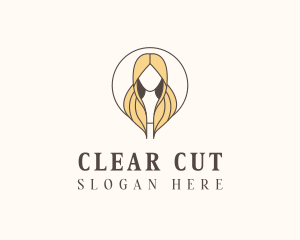 Blonde Hair Woman logo design