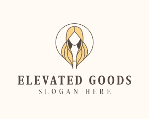 Blonde Hair Woman logo design