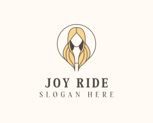 Blonde Hair Woman logo design