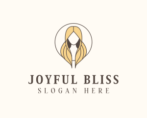 Blonde Hair Woman logo design