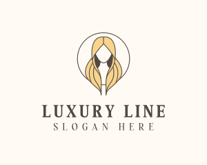 Blonde Hair Woman logo design