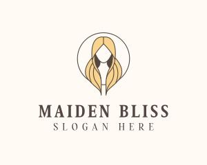 Blonde Hair Woman logo design