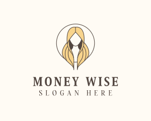 Blonde Hair Woman logo design