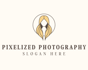 Blonde Hair Woman logo design