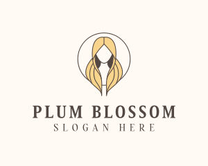 Blonde Hair Woman logo design